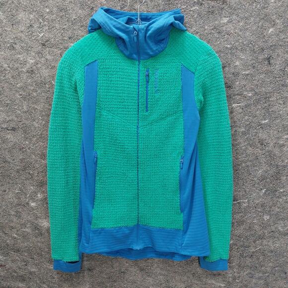 Norrona Falketind Alpha120 Polartec Fleece Women's Medium Green Full Zip Hooded - Picture 1 of 12